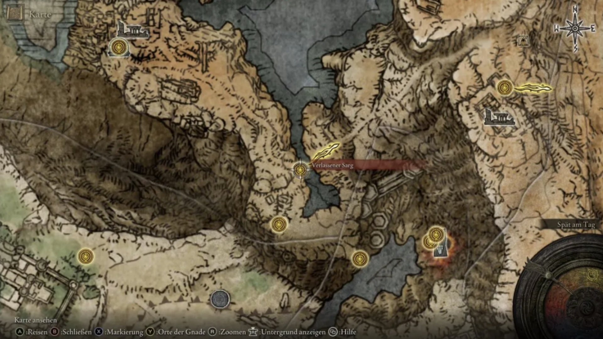 elden ring abandoned coffin site of grace map location