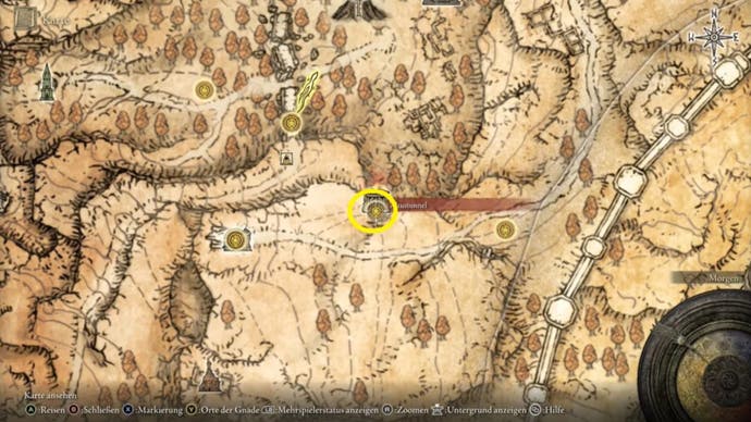 elden ring altus tunnel map location