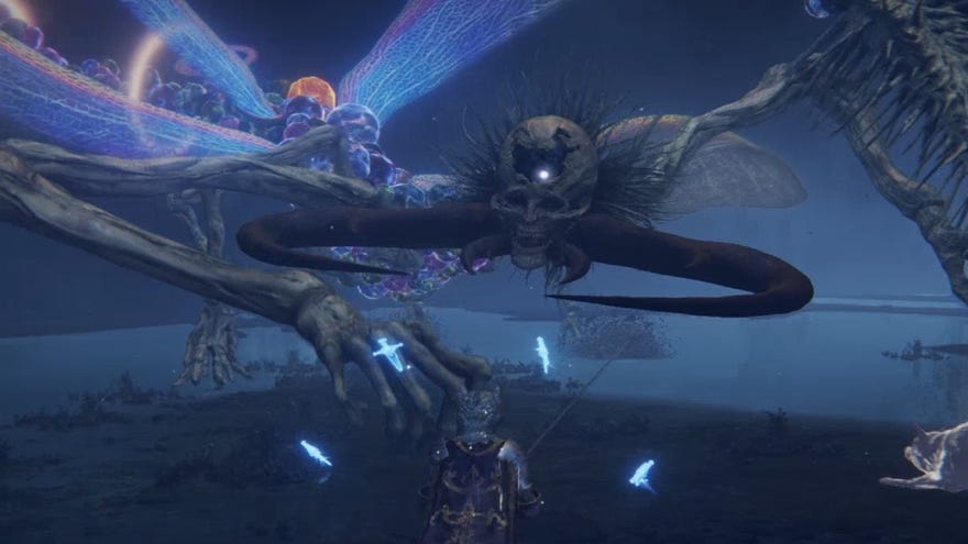 Astel, Naturalborn of the Void is a cosmic horror and legendary boss in Elden Ring