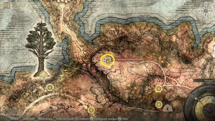 elden ring caelid bell bearing hunter map location