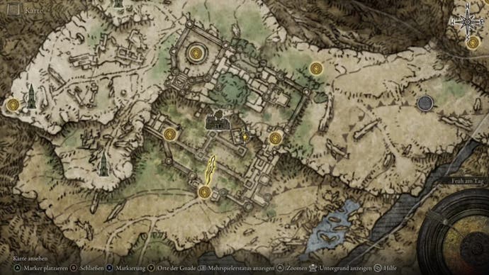 Elden Ring Carian Sorcerer Spell Map Location in Caria Manor