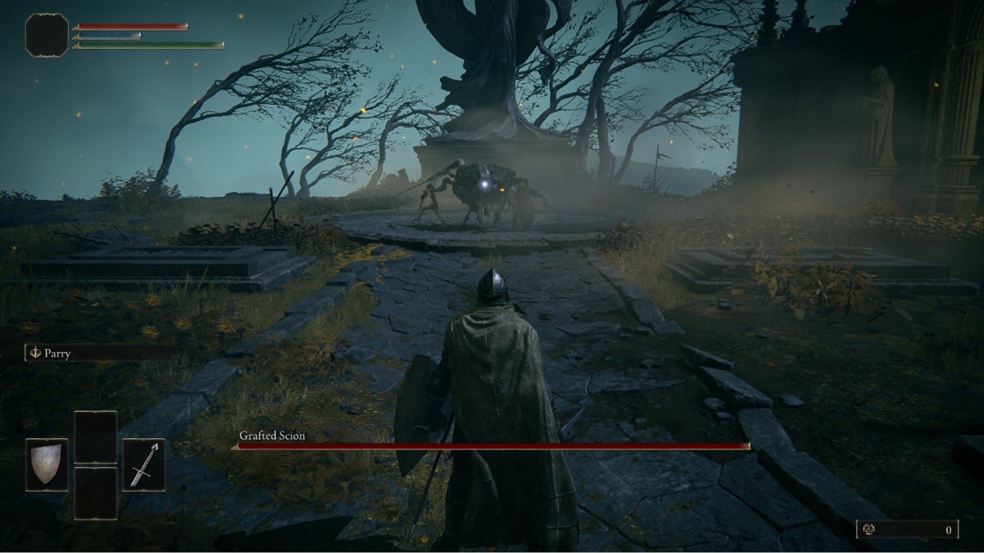 Elden Ring Vagabond player facing the Grafted Scion in the Church of Anticipation - 4