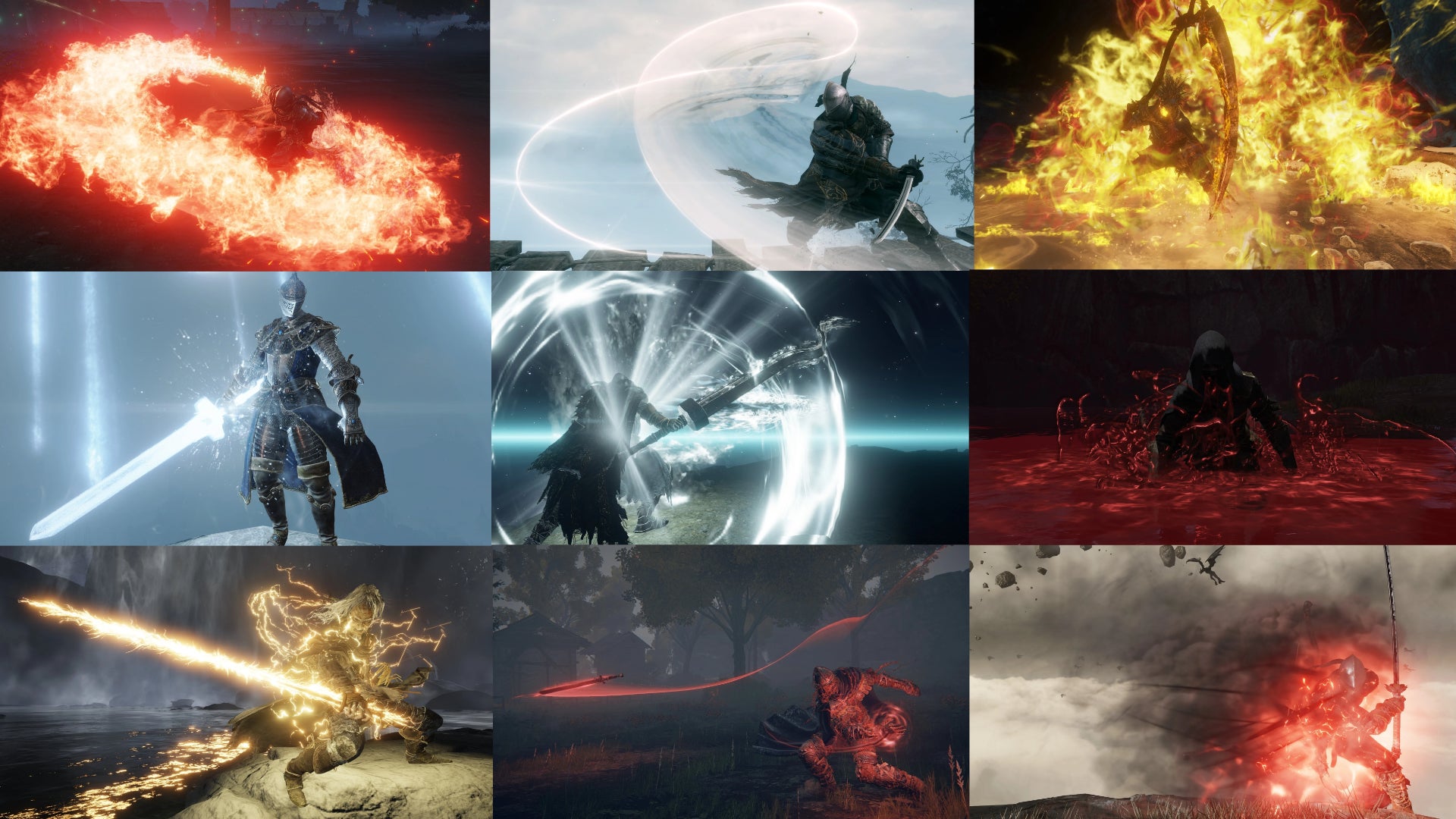 A compendium of screenshots of players in Elden Ring using weapons from Clever's Moveset Modpack. - 15