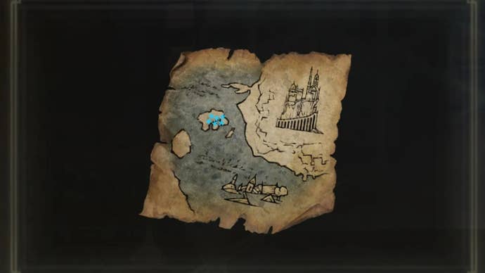 elden ring close up of laskyar ruins glintstone key map piece