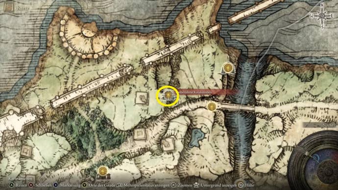 elden ring deathtouched catacombs map location