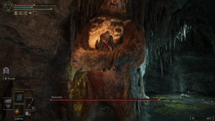 elden ring earthbore cave runebear crush hug attack