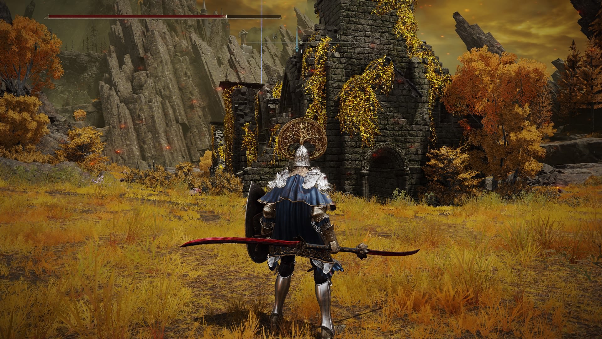 Screenshot of the Tarnished in Elden Ring wielding the Eleonora's Poleblade - 7