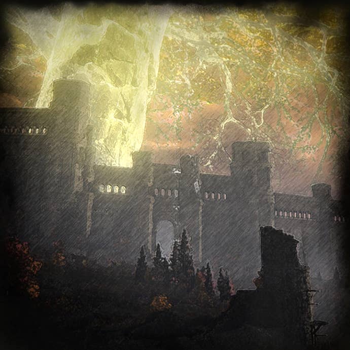 An in-game painting in Elden Ring, named Flightless Bird.