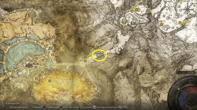elden ring forbidden lands nights cavalry map location