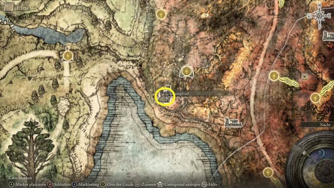 elden ring fort gael teleporter map location