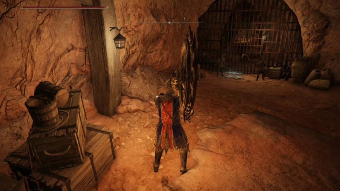elden ring gaol cave cell door and enemies