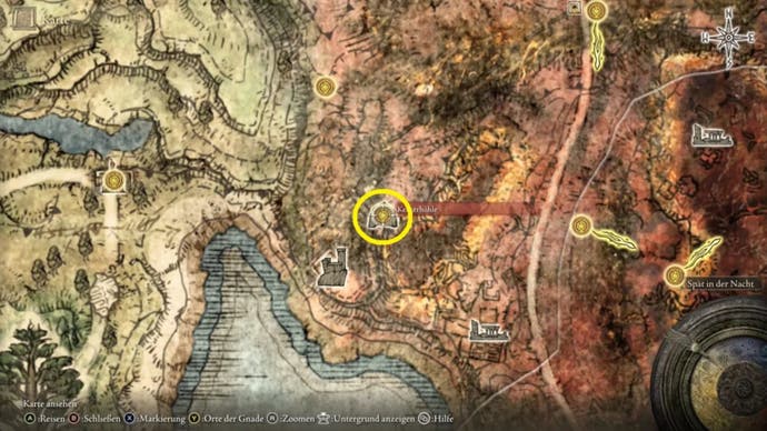 elden ring gaol cave map location