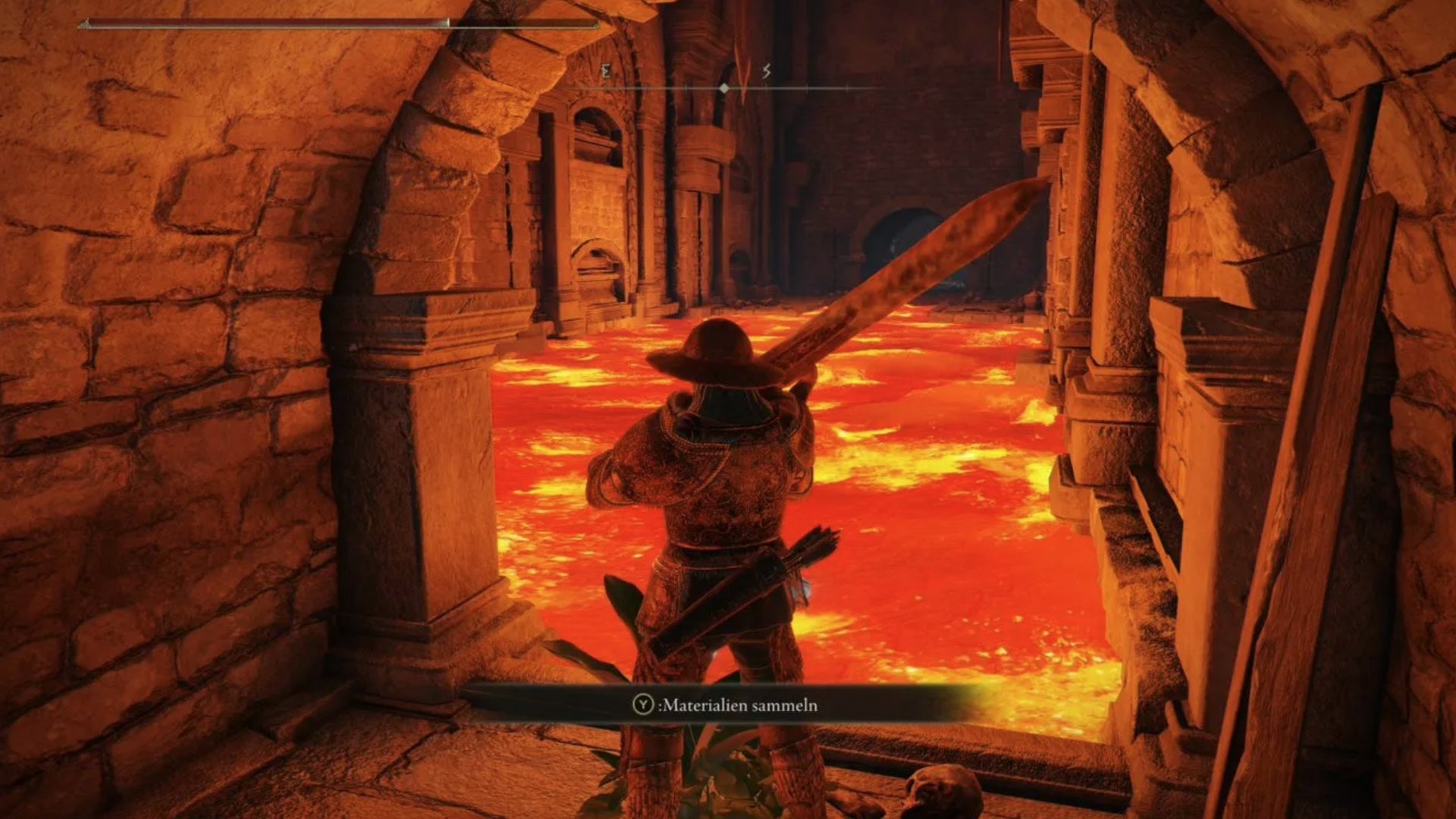 elden ring gelmir hero&rsquo;s grave drop down to boss in lava