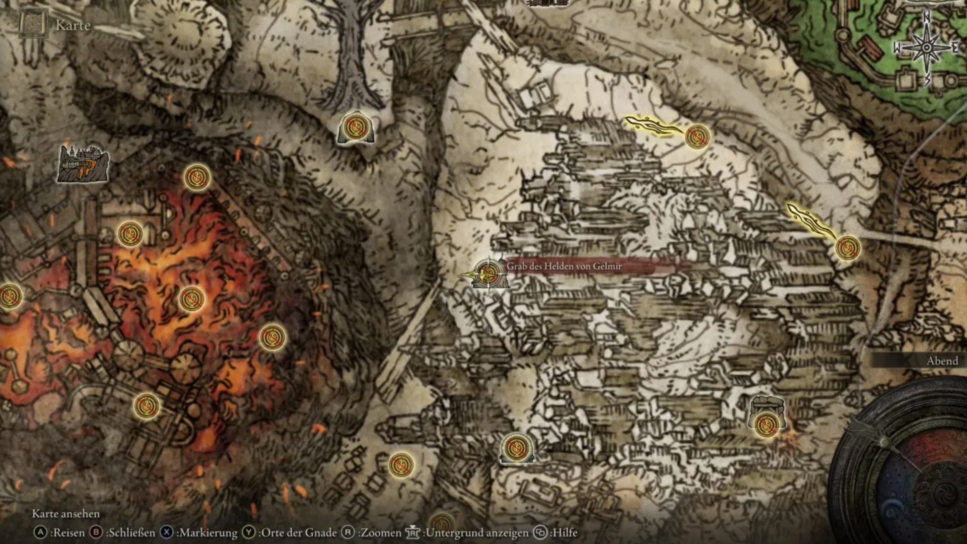 elden ring gelmir hero&rsquo;s grave map location