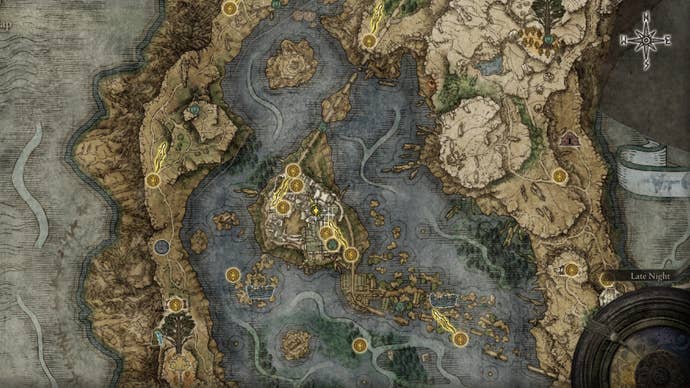 Elden Ring Golden Rune Raya Lucaria Academy courtyard map location