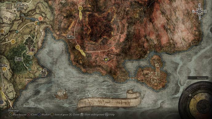 Elden Ring Caelid Golden Seed map location