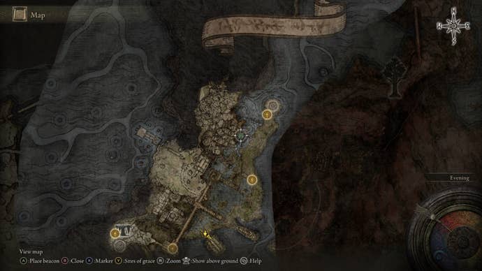 Elden Ring Nokron, the Eternal City, Golden Seed map location