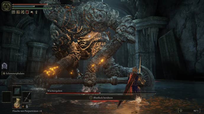 elden ring highroad cave guardian golem