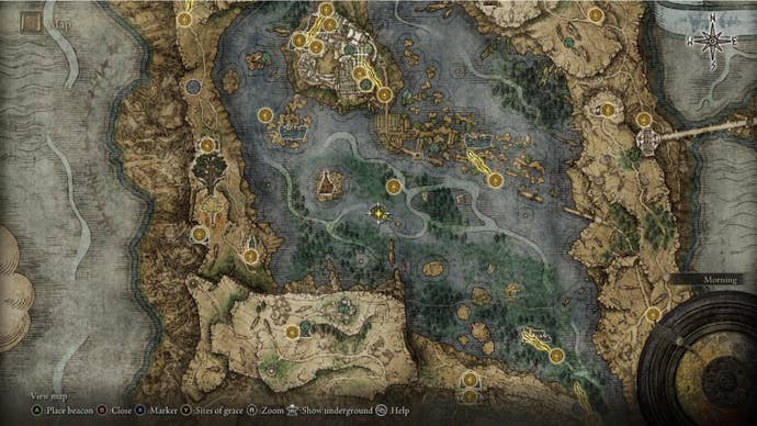 Elden Ring Larval Tear Liurnia Lake map location