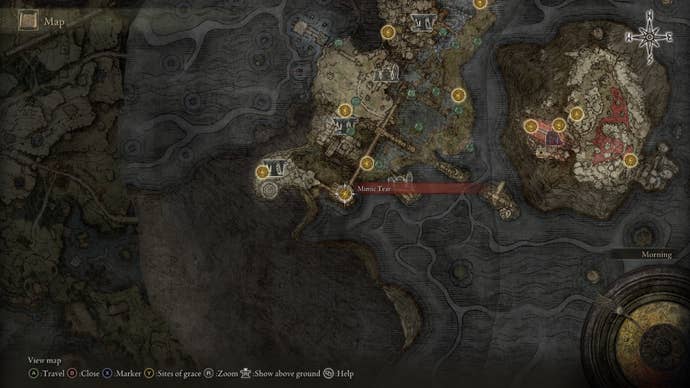 Elden Ring Larval Tear Nokron Mimic Tear boss map location