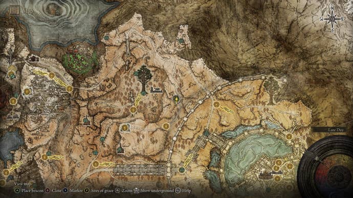 Elden Ring Larval Tear Altus Plateau ruins map location