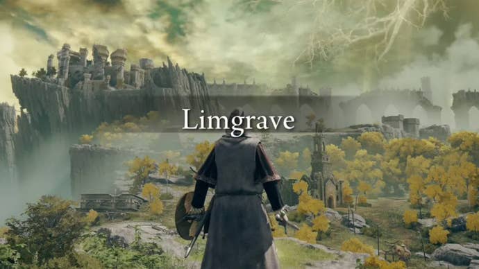 An Elden Ring character at the start of the Limgrave area, with a huge open-world in front of them waiting to be explored.