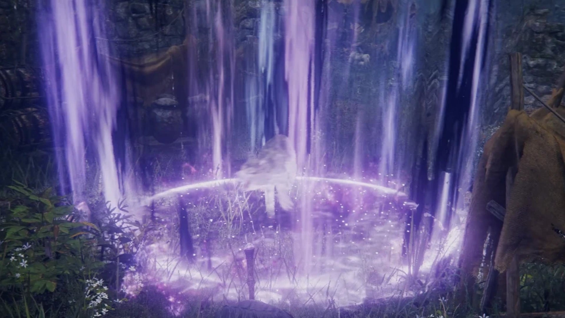 The player in Elden Ring casts a powerful area-of-effect spell from the Magic Overhaul mod. - 16