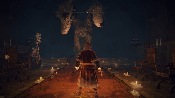 Elden Ring player standing near Finger Reader Enia in the Roundtable Hold