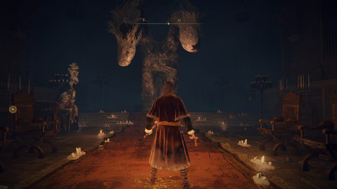 Elden Ring player standing near Finger Reader Enia in the Roundtable Hold