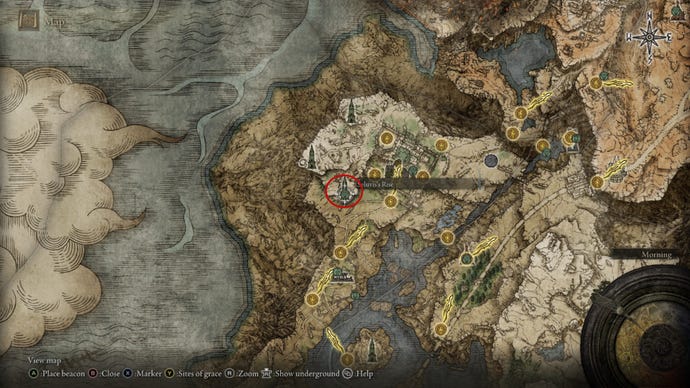 Elden Ring Seluvis’s Rise Memory Stone map location