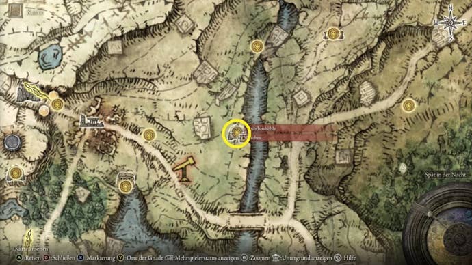 elden ring murkwater cave map location