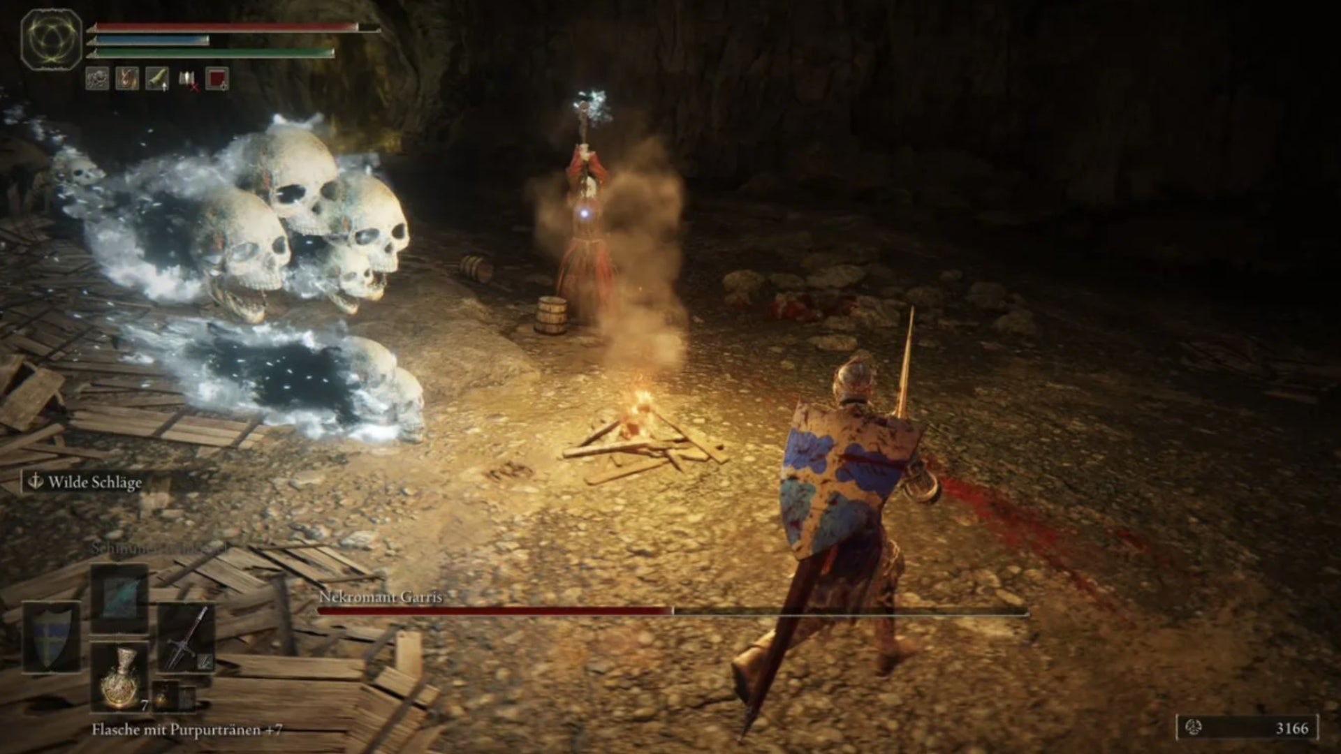 elden ring necromancer garris rolling skulls attack