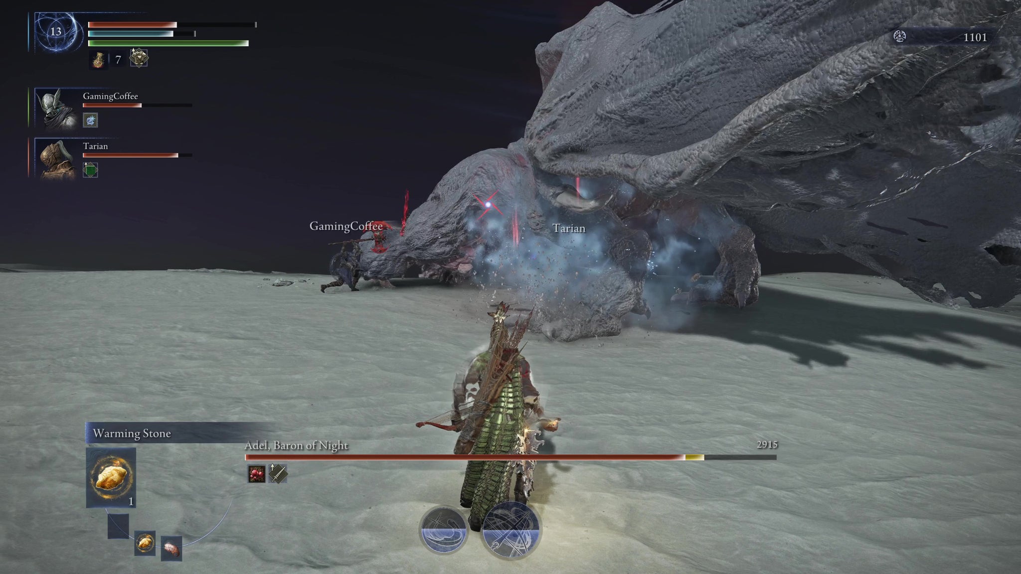 Adel, Baron Of Night, affected by Frostbite in Elden Ring: Nightreign. - 4