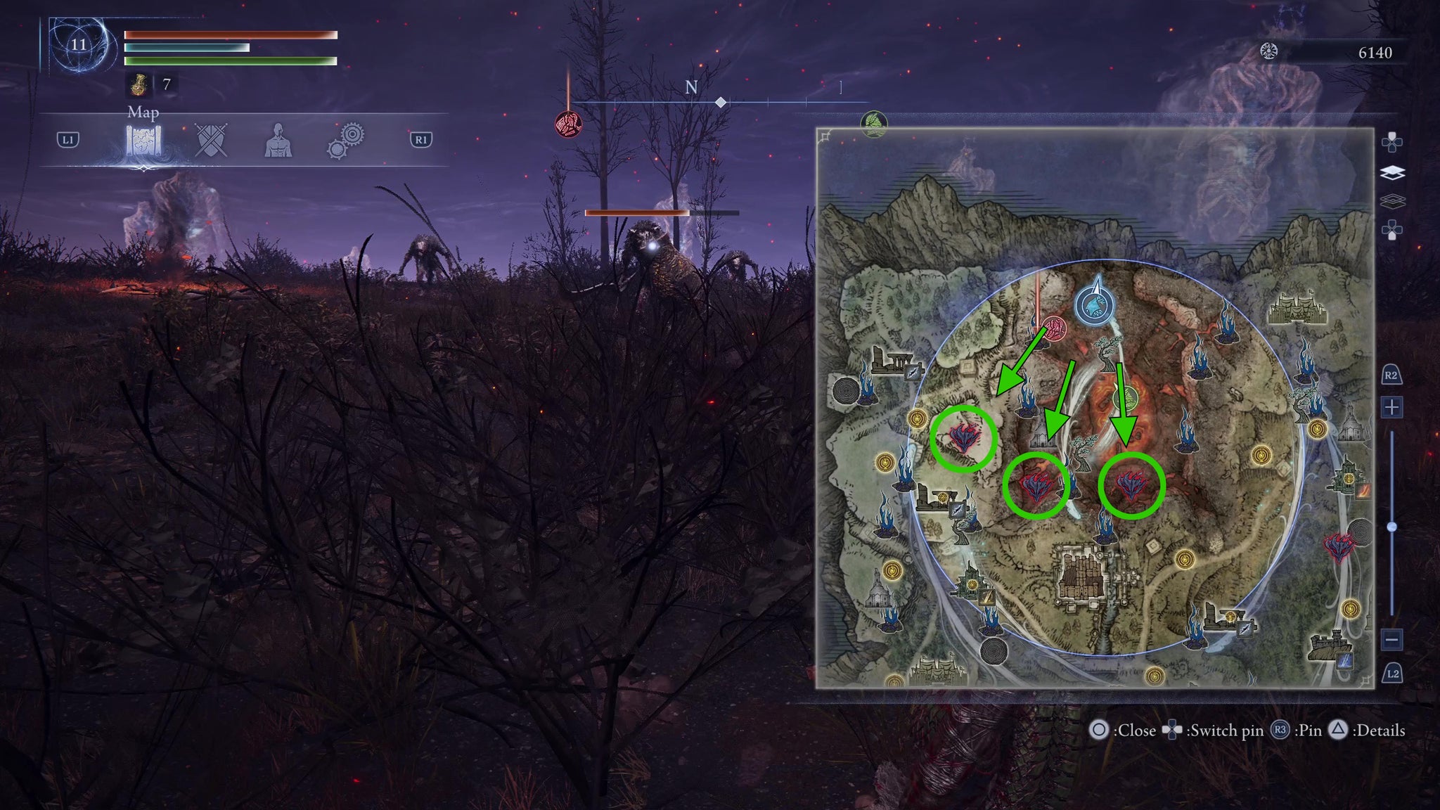 Three formidable Great Enemy map markers in Elden Ring: Nightreign. - 5