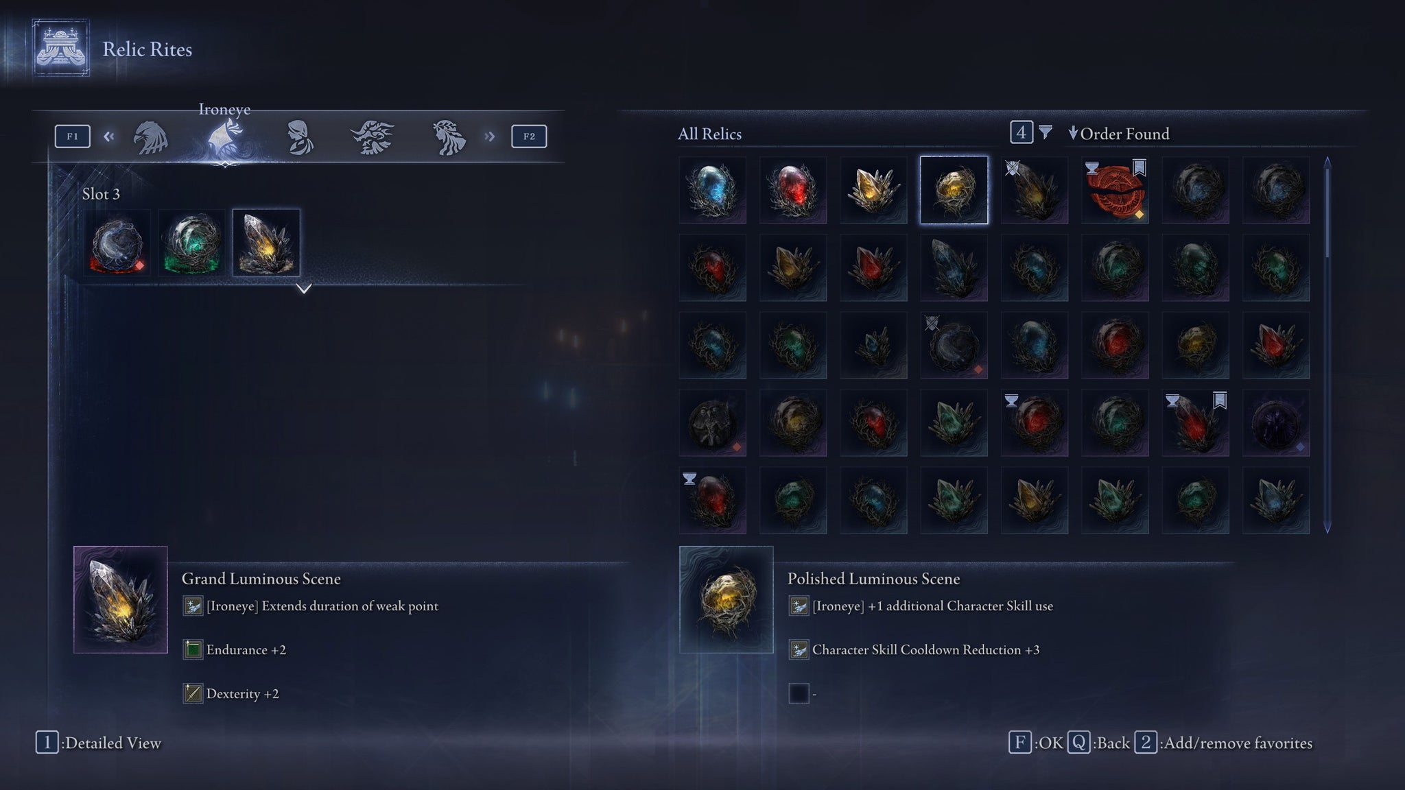 A yellow Relic with two good effect rolls in Elden Ring: Nightreign. - 5