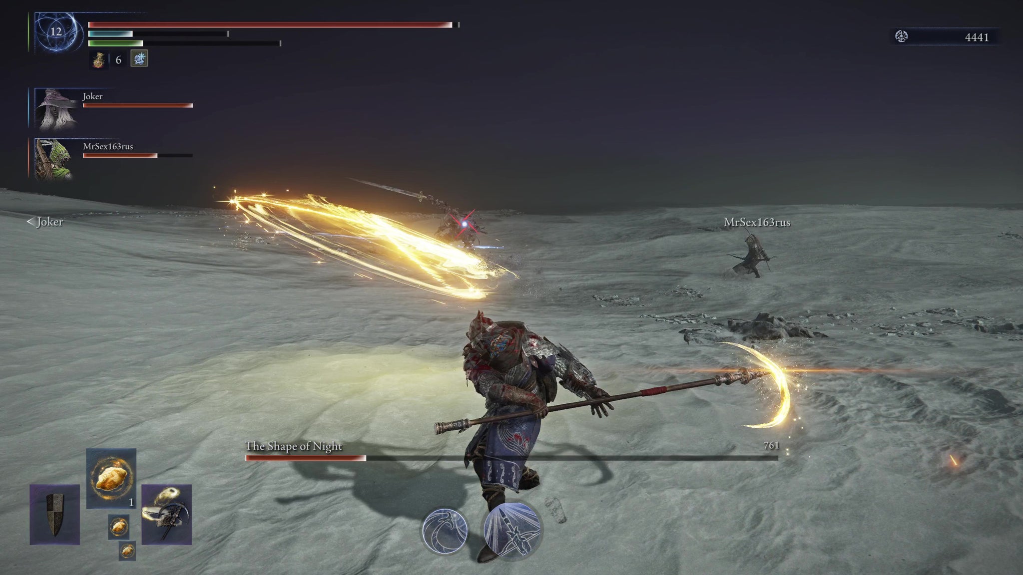 Using a Holy weapon Ash of War on Heolstor, The Nightlord in Elden Ring: Nightreign. - 4