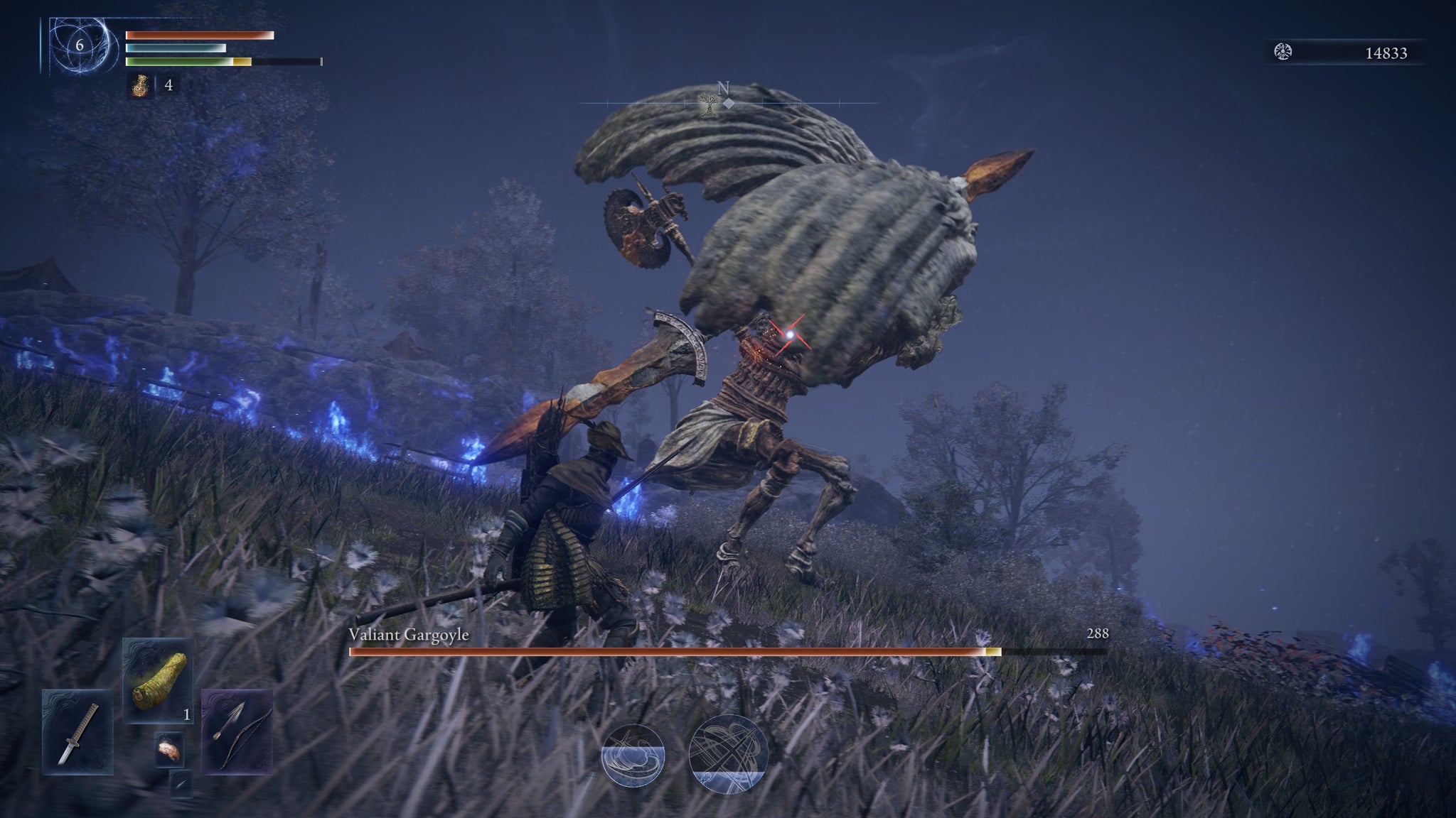 The Ironeye attacking a Valiant Gargoyle in Elden Ring Nightreign - 5