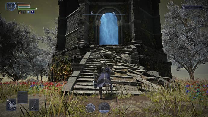 La torre de un mago sin un sello en la puerta principal en Elden Ring: Nightreign.