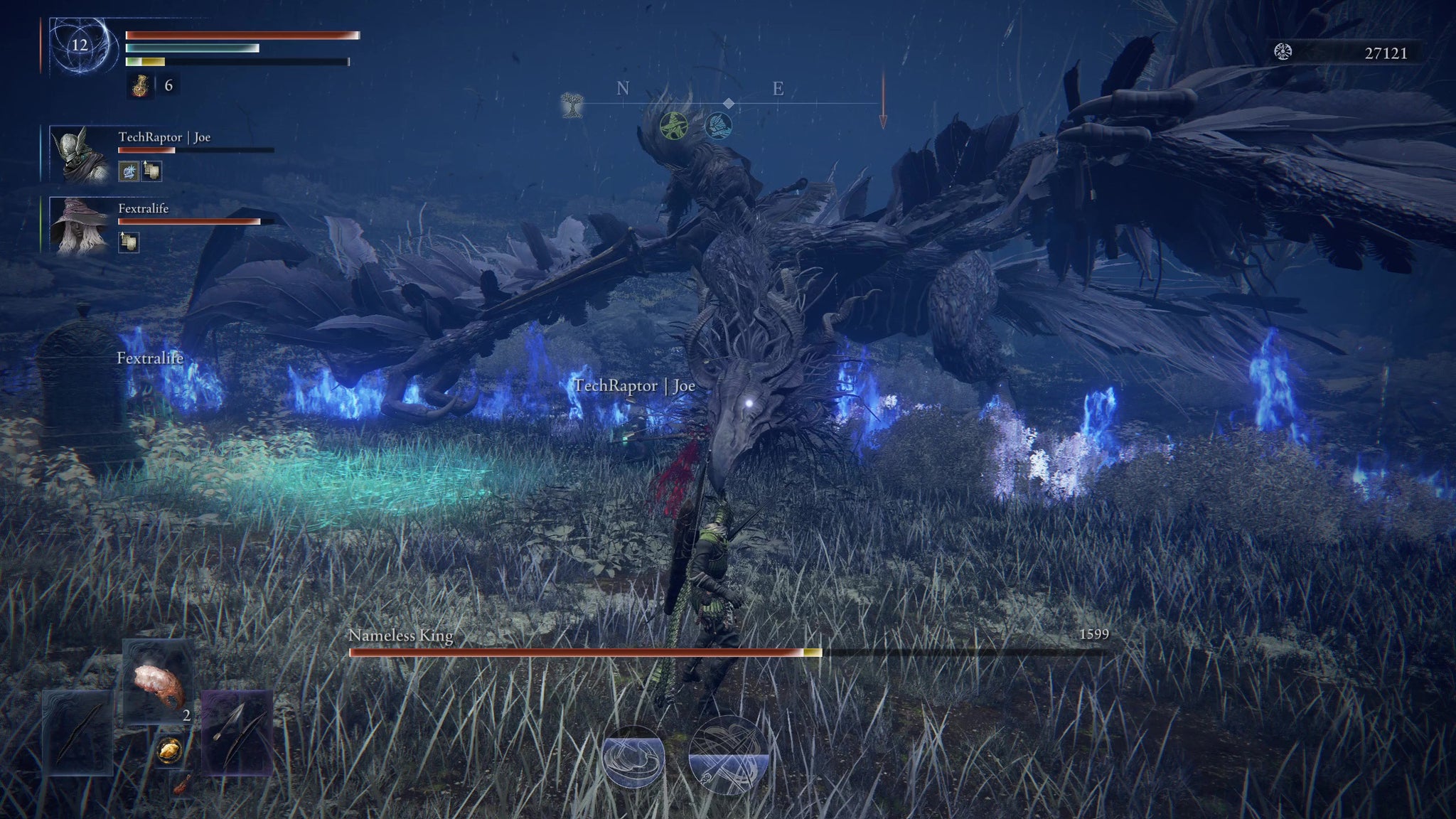 The first phase of the Nameless King fight in Elden Ring: Nightreign. - 5