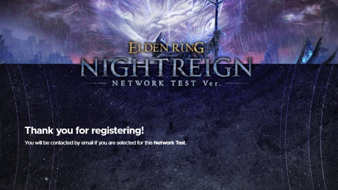 elden ring nightreign network test successful registration screen