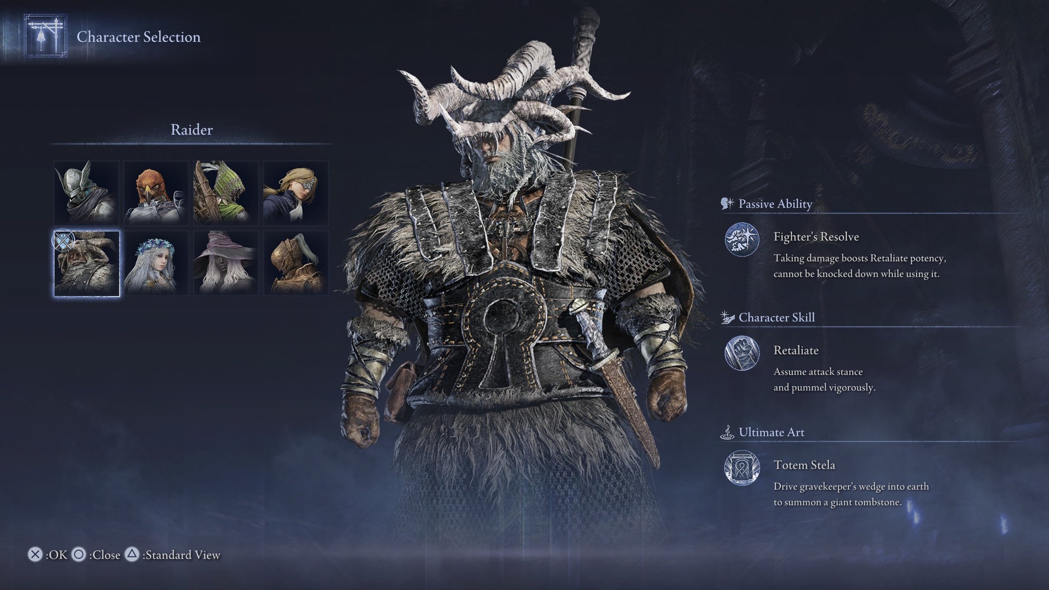 The Raider's character info screen in Elden Ring Nightreign - 3