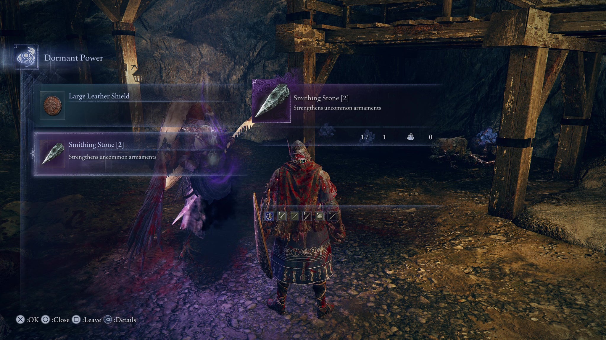 Looting a Smithing Stone 2 from a reward totem in Elden Ring Nightreign. - 5