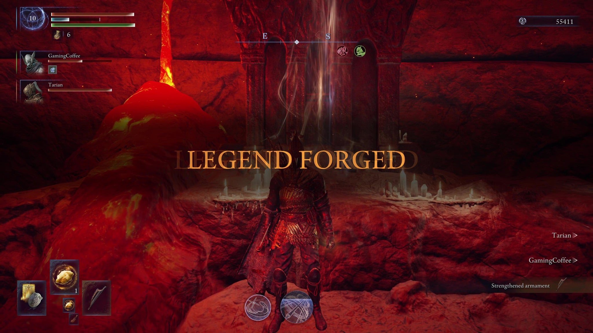 The Crater Legend Forged reward text in Elden Ring: Nightreign. - 3