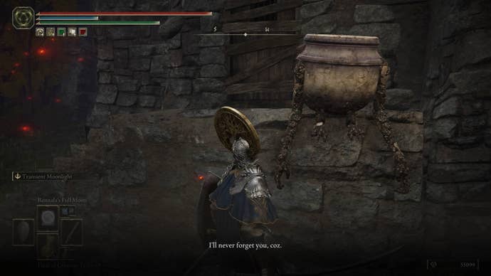 Elden Ring screenshot of the NPC Jar Bairn