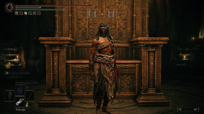 Elden Ring screenshot of the NPC Nepheli Loux
