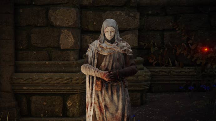 Elden Ring screenshot of the NPC White Mask Varre