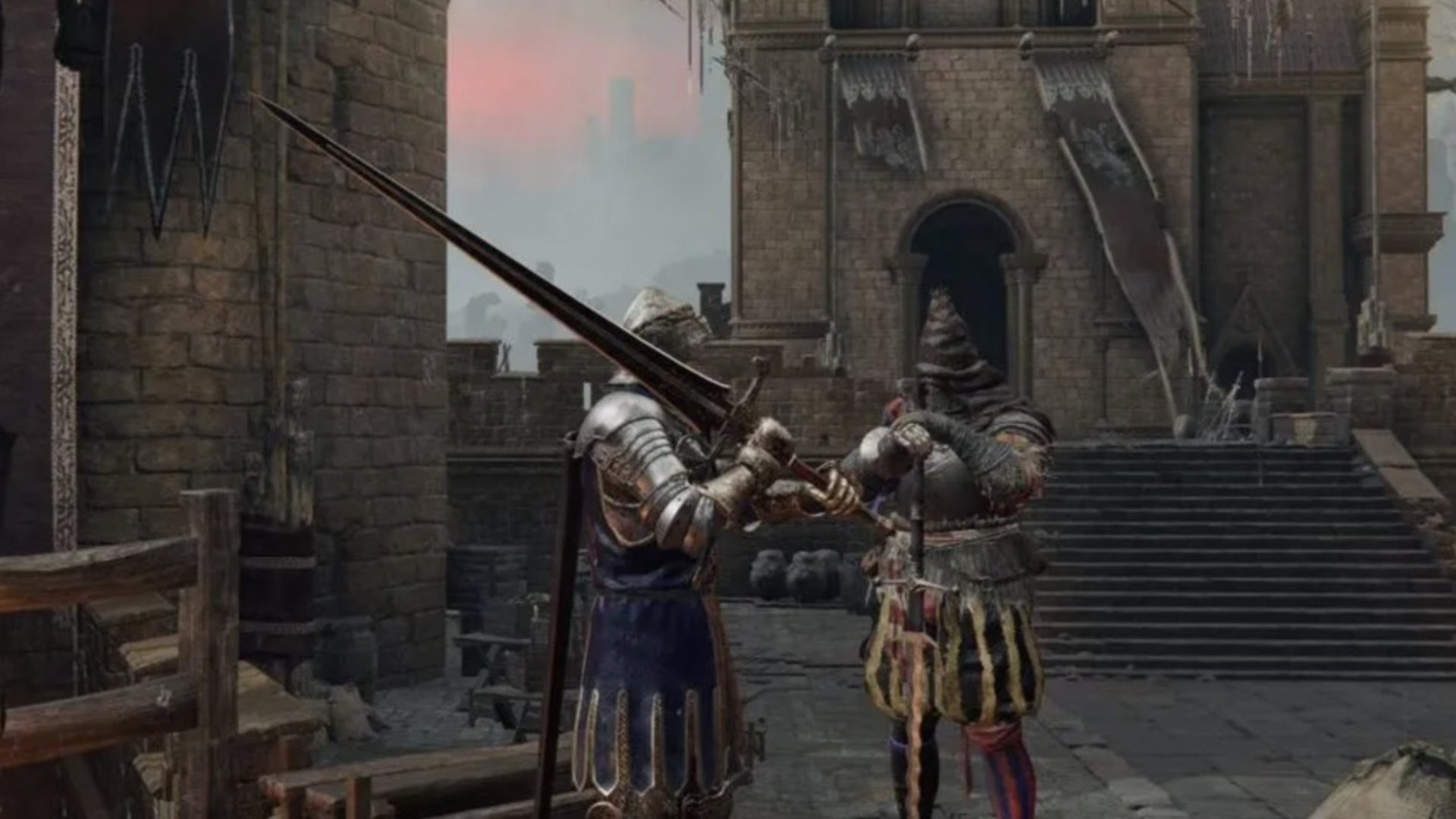 elden ring player and crier at redmane castle