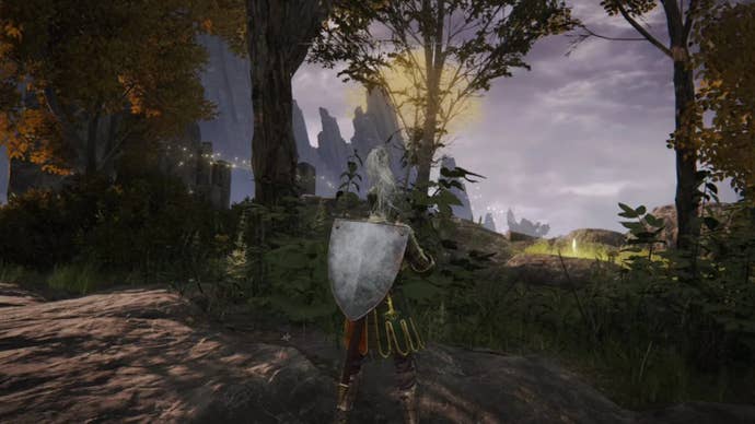 elden ring player at scenic isle site of grace