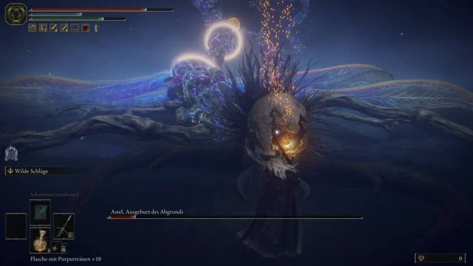 elden ring player attacking aster’s head with a sword while they’re downed