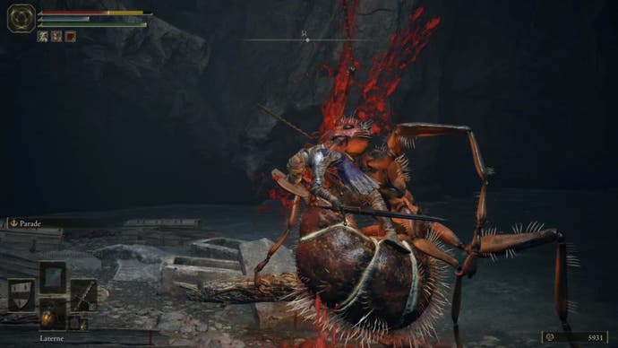 Elden Ring Player gets bitten by the Ainsel River Ant